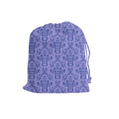 Victorian Blue Ornamental Drawstring Pouch (large) by snowwhitegirl