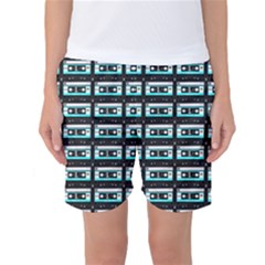 Aqua Cassette Women s Basketball Shorts by snowwhitegirl