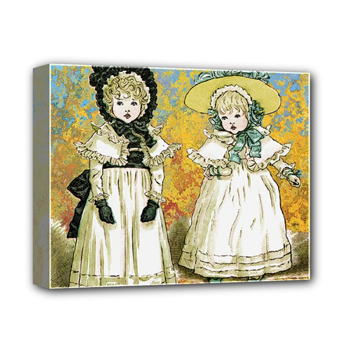 Little Victorian Girls Deluxe Canvas 14  x 11  (Stretched)