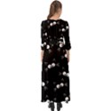 Cute Black Cat Pattern Button Up Boho Maxi Dress View2