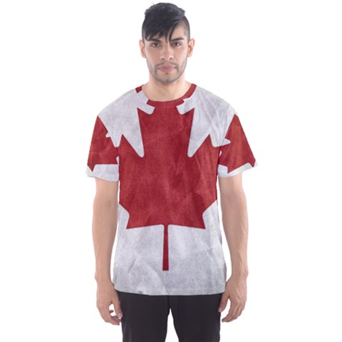 Canada Grunge Flag Men s Sports Mesh Tee by Valentinaart