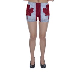 Canada Grunge Flag Skinny Shorts by Valentinaart