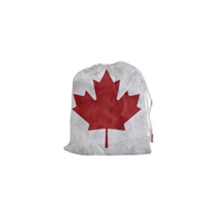 Canada Grunge Flag Drawstring Pouch (xs) by Valentinaart