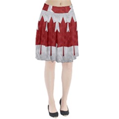 Canada Grunge Flag Pleated Skirt by Valentinaart