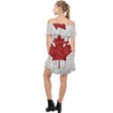 Canada Grunge Flag Off Shoulder Chiffon Dress View2