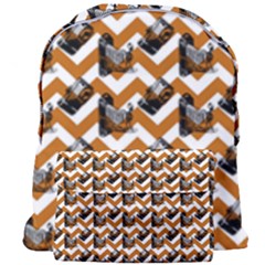 Vintage Camera Chevron Orange Giant Full Print Backpack by snowwhitegirl