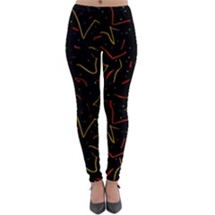 Lines Abstract Print Lightweight Velour Leggings by dflcprints