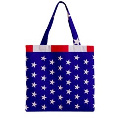 Day Independence July Background Zipper Grocery Tote Bag by Simbadda