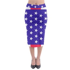 Day Independence July Background Midi Pencil Skirt by Simbadda