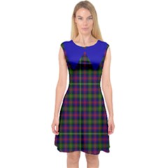 Collared Loganmaclennan Tartan Pattern Capsleeve Midi Dress by PKHarrisPlace