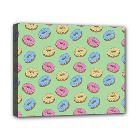 Donuts Pattern Canvas 10  X 8  (stretched) by Valentinaart