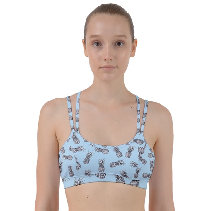 Pineapple pattern Line Them Up Sports Bra