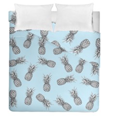 Pineapple Pattern Duvet Cover Double Side (queen Size) by Valentinaart