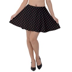 Plaid Polka Dots Velvet Skater Skirt by greenthanet