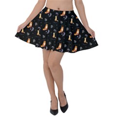 Foxes Velvet Skater Skirt by greenthanet