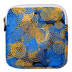 Circle Rings Abstract Optics Mini Square Pouch by Simbadda