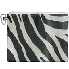 Zebra Print Canvas Cosmetic Bag (xxxl) by NSGLOBALDESIGNS2