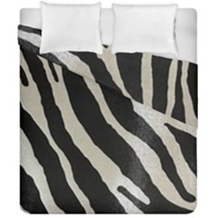 Zebra Print Duvet Cover Double Side (california King Size) by NSGLOBALDESIGNS2