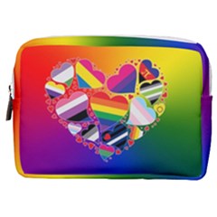 Lgbt Community Pride Heart Make Up Pouch (medium) by PrideMarks