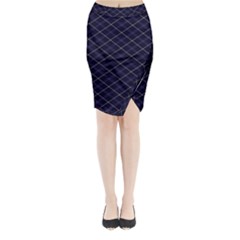 Blue Plaid  Midi Wrap Pencil Skirt by dressshop