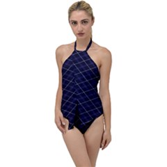 Blue Plaid  Go With The Flow One Piece Swimsuit by dressshop