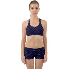 Blue Plaid  Back Web Gym Set by dressshop