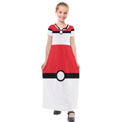 Poke Ball Kids  Short Sleeve Maxi Dress by raeraeshescrafty