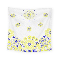 Faded Yellow Bandana Square Tapestry (small) by dressshop