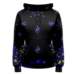 Blue Yellow Bandana Women s Pullover Hoodie by dressshop