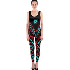 Blue And Red Bandana One Piece Catsuit by dressshop