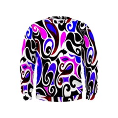 Retro Swirl Abstract Kids  Sweatshirt by dressshop