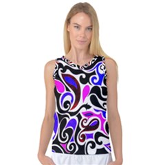 Retro Swirl Abstract Women s Basketball Tank Top by dressshop