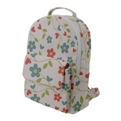 Flowers Pattern Flap Pocket Backpack (large) by Hansue