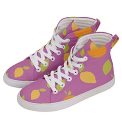 Seamlessly Pattern Fruits Fruit Women s Hi-top Skate Sneakers by Nexatart