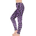 Purple leopard print Leggings  View3