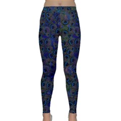 Blue Peacock Classic Yoga Leggings by greenthanet