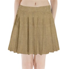 Burlap Coffee Sack Grunge Knit Look Pleated Mini Skirt by dressshop