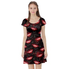 Bloodsucking Short Sleeve Skater Dress by Wanni