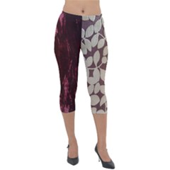 Wordsworth Red Mix 2 Lightweight Velour Capri Leggings  by DeneWestUK