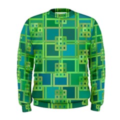 Green Abstract Geometric Men s Sweatshirt by Sapixe