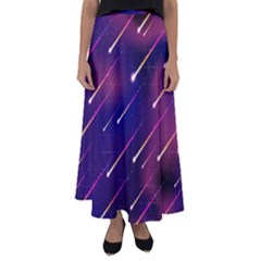 Meteor Shower 1 Flared Maxi Skirt by JadehawksAnD