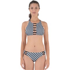 Massaging Kitties Houndstooth Pattern Perfectly Cut Out Bikini Set by emilyzragz