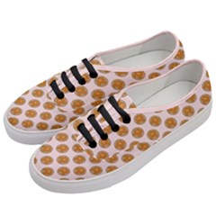 Waffle Polka Dot Pattern Women s Classic Low Top Sneakers by emilyzragz