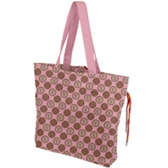 Qt Pie Polka Dot Pattern Drawstring Tote Bag by emilyzragz