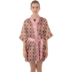 Qt Pie Polka Dot Pattern Quarter Sleeve Kimono Robe by emilyzragz