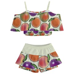 Fruit Tree Salad Pattern Kids  Off Shoulder Skirt Bikini by emilyzragz