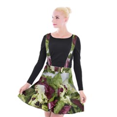 Salad Lettuce Vegetable Suspender Skater Skirt by Sapixe