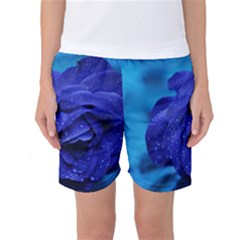 Beauty Bloom Blue 67636 Women s Basketball Shorts by hhhh