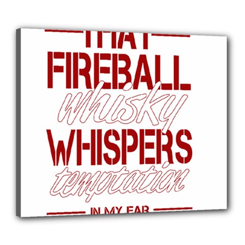 Fireball Whiskey Shirt Solid Letters 2016 Canvas 24  X 20  (stretched) by crcustomgifts