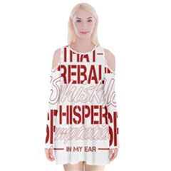 Fireball Whiskey Shirt Solid Letters 2016 Velvet Long Sleeve Shoulder Cutout Dress by crcustomgifts